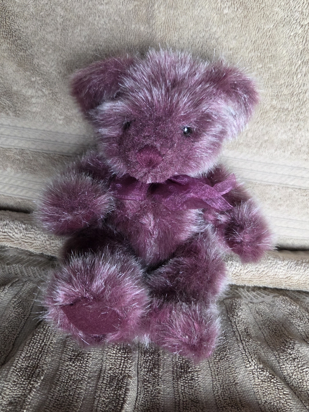 Vintage Russ Bear Berry Plum Purple Plush Small Teddy Bear